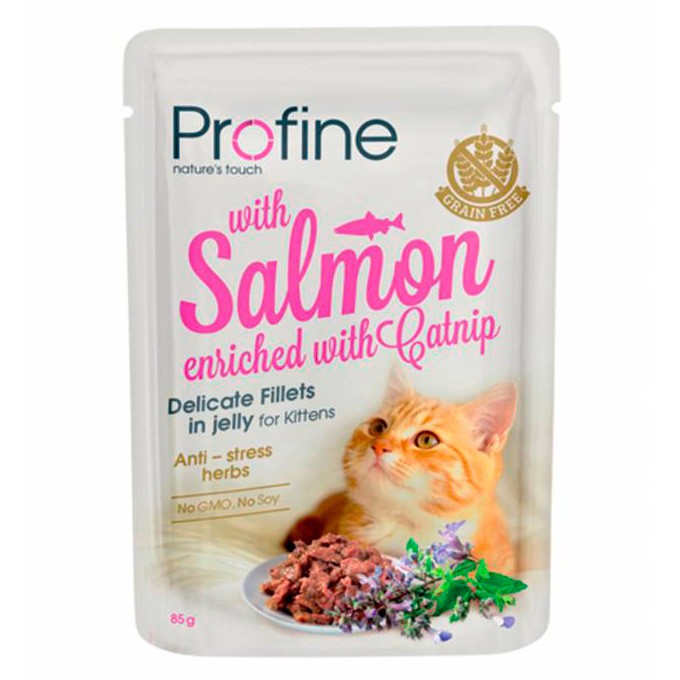 Profine cat kitten pouch salmon 24x85g