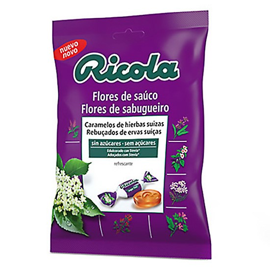 Ricola caramelos de flores de saúco sin azúcar 70g