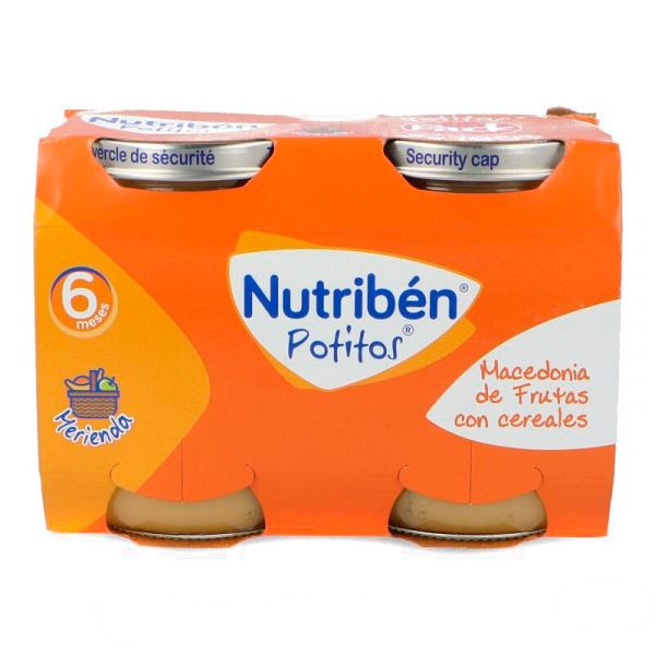 Nutribén Potitos Macedonia de frutas con cereales 
2x190g